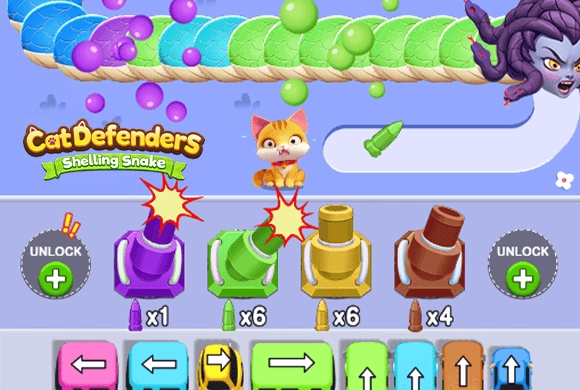 Cat Defenders: Shelling Snake 